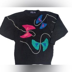 Vintage LeRoy Knitwear Abstract Geometric Sweater SZ L